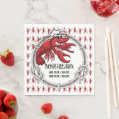 Serviette En Papier Crawfish Fruits de mer Cajun THÈME (En situation)