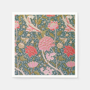 Serviette En Papier Cray - Art nouveau floral print by William Morris