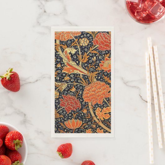 Serviette En Papier Cray, un design William Morris, (En situation)