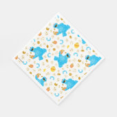 Serviette En Papier Crayon Cookie Monster Cookie Motif (Coin)
