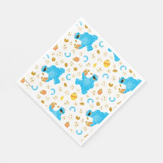 Serviette En Papier Crayon Cookie Monster Cookie Motif (Coin)