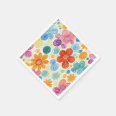Serviette En Papier Crayon Doodle Daisy Design (Coin)