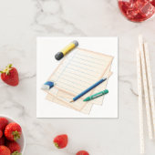 Serviette En Papier Crayon et Papier (En situation)