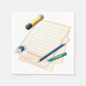 Serviette En Papier Crayon et Papier (Devant)