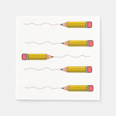 Serviette En Papier Crayon sur blanc (Devant)