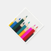 Serviette En Papier Crayons colorés (Coin)