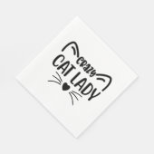 SERVIETTE EN PAPIER CRAZY CHAT LADY (Coin)