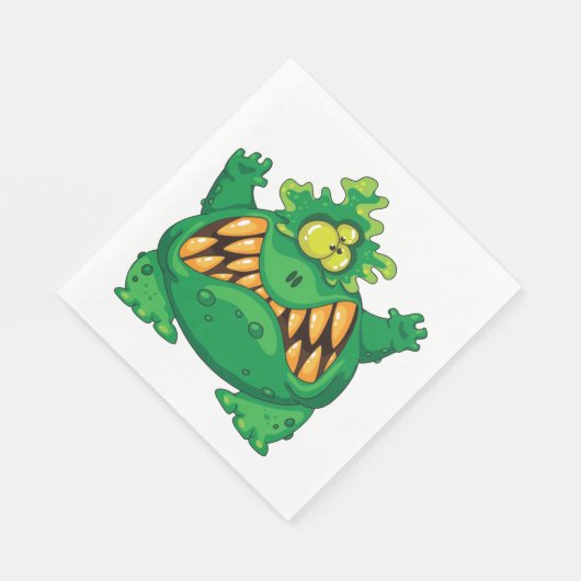 Serviette En Papier Crazy Green Monster (Coin)