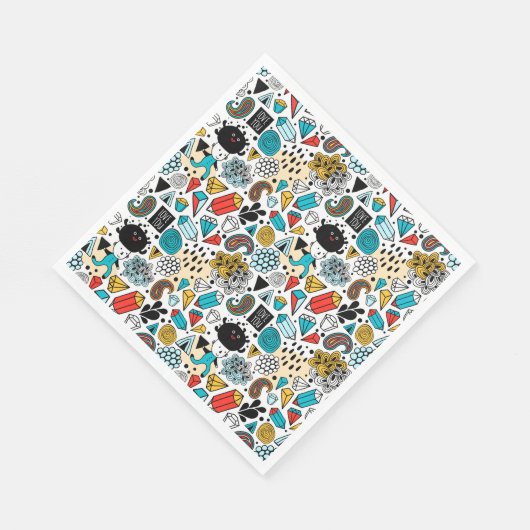 Serviette En Papier Crazy head (Coin)