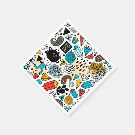 Serviette En Papier Crazy head (Coin)