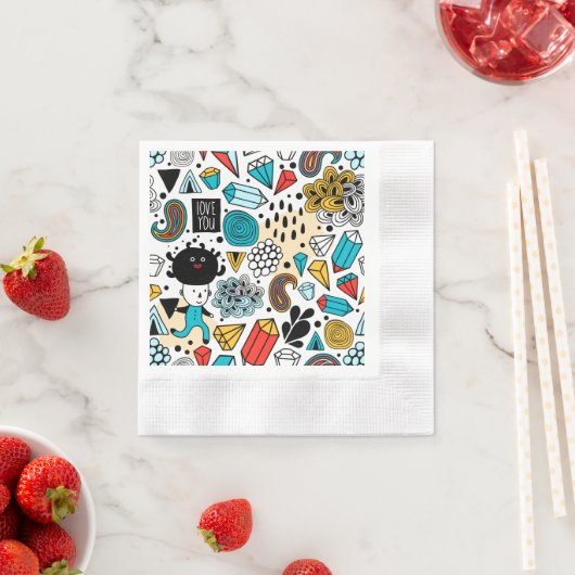 Serviette En Papier Crazy head (En situation)