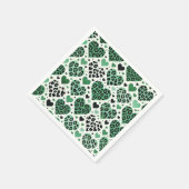 Serviette En Papier Crazy Love (Vert) (Coin)