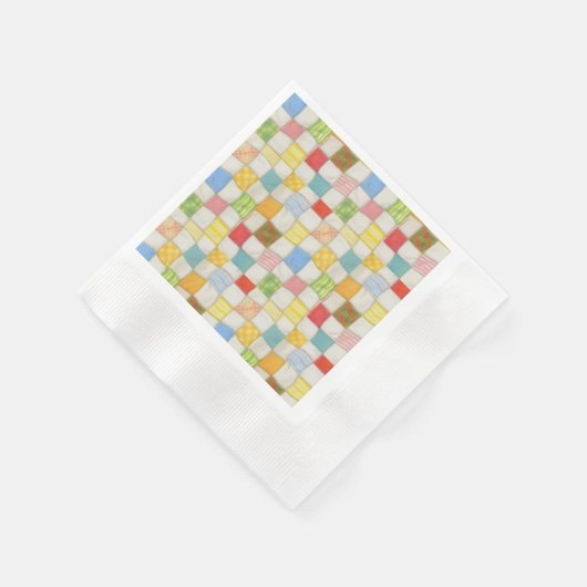 Serviette En Papier CRAZY QUILT Coin Cocktail Papier à Cocktail servie (Coin)