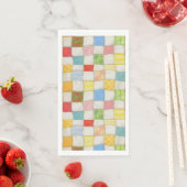 Serviette En Papier CRAZY QUILT Guest Serviettes Papier serviette (En situation)
