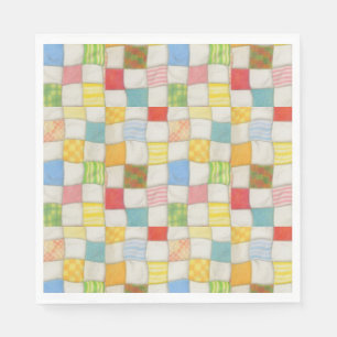 Serviette En Papier CRAZY QUILT Papier de déjeuner standard serviettes