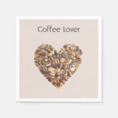 Serviette En Papier Cream Coffee Heart Cups (Devant)
