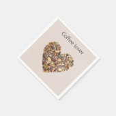 Serviette En Papier Cream Coffee Heart Cups (Coin)