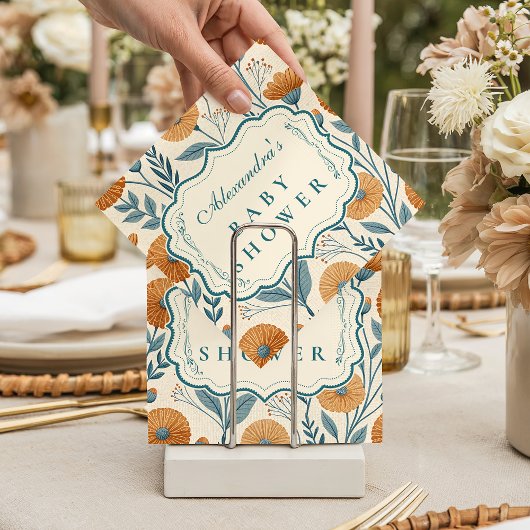 Serviette En Papier Cream Garden Botanical Baby Shower