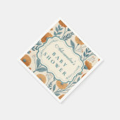 Serviette En Papier Cream Garden Botanical Baby Shower (Coin)