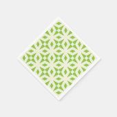 Serviette En Papier Cream green geometric tile pattern mosaic 70 s (Coin)