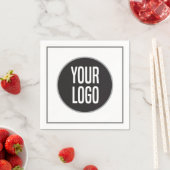 Serviette En Papier Create Business Logo Paper Cocktail Napkin (En situation)