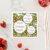 Serviette En Papier create own paper photo text template oranges (En situation)