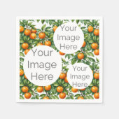 Serviette En Papier create own paper photo text template oranges (Devant)