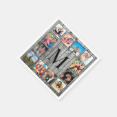 Serviette En Papier Create Your Custom Photo Collage Rustic Farmhouse (Coin)