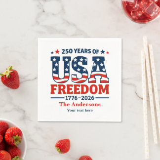 Serviette En Papier Create Your Own 250 Years of USA Freedom 