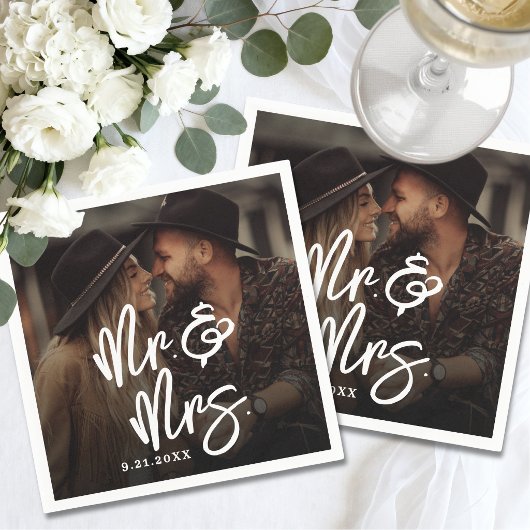 Serviette En Papier Create Your Own Photo Wedding