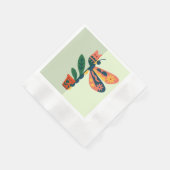 Serviette En Papier Création de libellule florale fantaisiste (Coin)