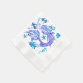 Serviette En Papier Créature de la fée mauve de sirène (Coin)