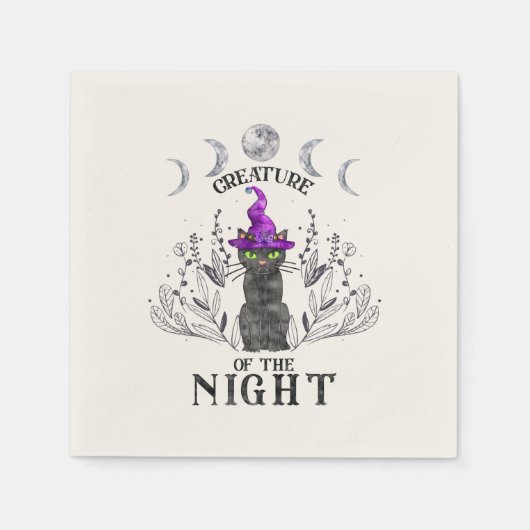 Serviette En Papier Créature de la nuit (Devant)
