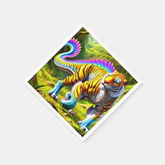 Serviette En Papier Créature du tigre (Coin)