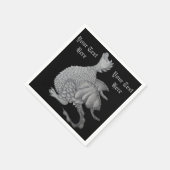 Serviette En Papier créature imaginaire mythique dragon gris mignon (Coin)