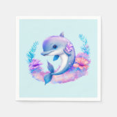 Serviette En Papier Créature Mer Dauphin Cute (Devant)
