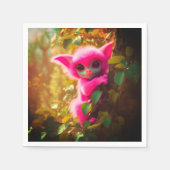 Serviette En Papier Créature rose Artsy (Devant)
