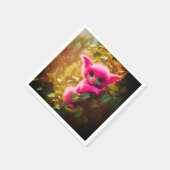 Serviette En Papier Créature rose Artsy (Coin)