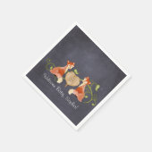 Serviette En Papier Créatures animales boisées, renard n vignes Nouvea (Coin)