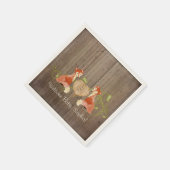 Serviette En Papier Créatures animales boisées, renard n vignes Nouvea (Coin)