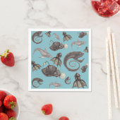 Serviette En Papier Créatures de la mer profonde (En situation)