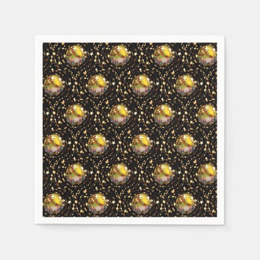 Serviette En Papier Crèche de Noël Scène de crèche Baubles étoile chic (Devant)