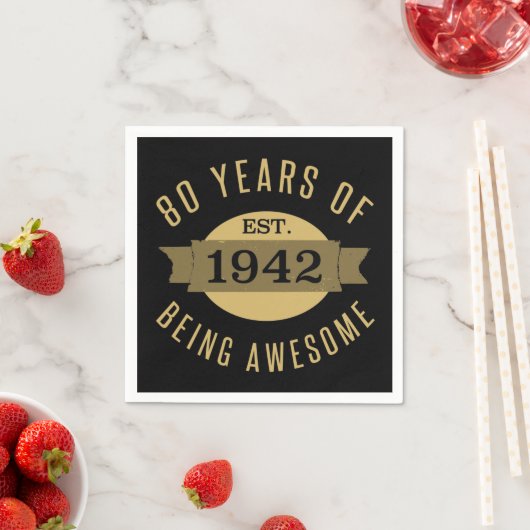 Serviette En Papier Créé en 1942 80e anniversaire (En situation)