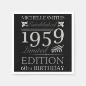 Serviette En Papier Créé en 1959 60e anniversaire (Devant)