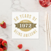 Serviette En Papier Créé en 1972 50e anniversaire (En situation)
