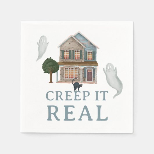 Serviette En Papier Creep It Real Halloween | Haunted House & Ghosts (Devant)