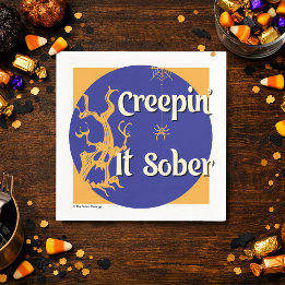 Serviette En Papier Creepin’ It Sober | Soirée d'Halloween Sobre