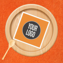 Créer Business Logo Papier Cocktail Napkin Orange