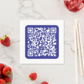 Serviette En Papier Créer un code QR analysable | Bleu foncé modifiabl (En situation)