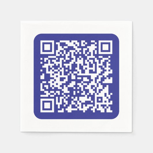 Serviette En Papier Créer un code QR analysable | Bleu foncé modifiabl (Devant)